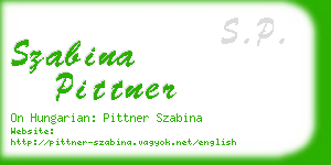 szabina pittner business card